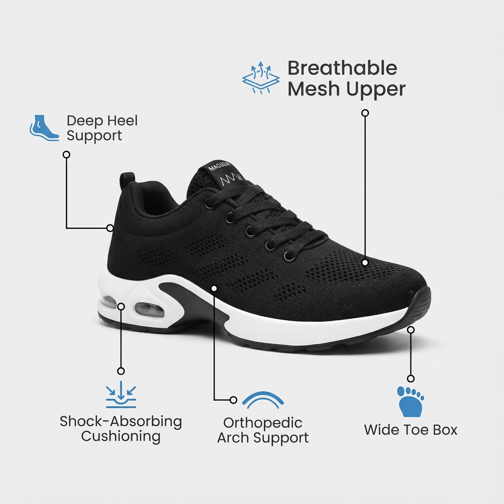 Orthora Pro – 12-timers skift sko for lindring av hæl- og plantarfasciitt (Unisex)