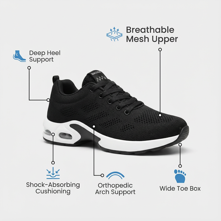 Orthora Pro – 12-timers skift sko for lindring av hæl- og plantarfasciitt (Unisex)