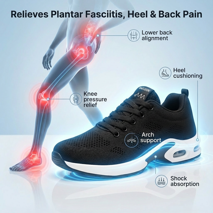 Orthora Pro – 12-timers skift sko for lindring av hæl- og plantarfasciitt (Unisex)